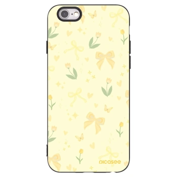 Picasee Μαύρη θήκη σιλικόνης για Apple iPhone 6/6S - Honey Blossom