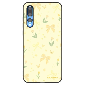 Picasee Μαύρη θήκη σιλικόνης για Huawei P20 Pro - Honey Blossom