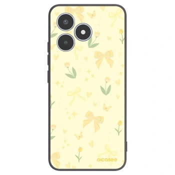 Picasee Μαύρη θήκη σιλικόνης για Realme C53 - Honey Blossom
