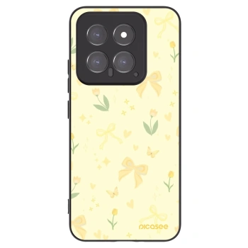 Picasee Μαύρη θήκη σιλικόνης για Xiaomi 14 - Honey Blossom