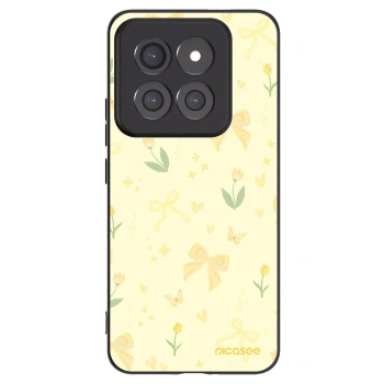 Picasee Μαύρη θήκη σιλικόνης για Xiaomi 14 Pro - Honey Blossom