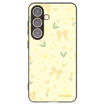 Picasee Μαύρη θήκη σιλικόνης για Samsung Galaxy S24 S921B 5G - Honey Blossom