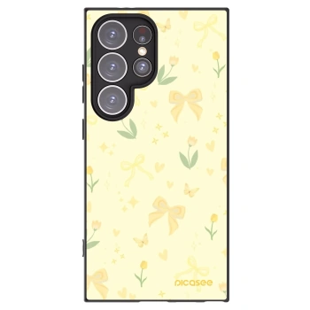 Picasee Μαύρη θήκη σιλικόνης για Samsung Galaxy S24 Ultra S928B 5G - Honey Blossom