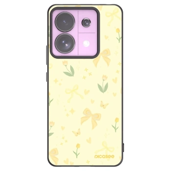 Picasee Μαύρη θήκη σιλικόνης για Xiaomi Redmi Note 13 Pro 5G - Honey Blossom