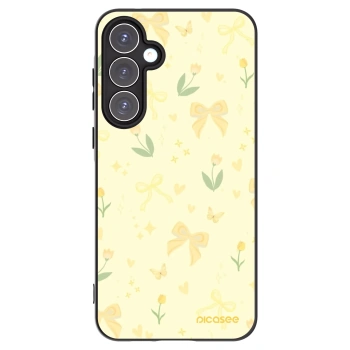 Picasee Μαύρη θήκη σιλικόνης για Samsung Galaxy A55 5G A556B - Honey Blossom