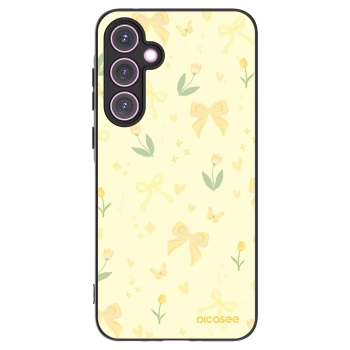 Picasee Μαύρη θήκη σιλικόνης για Samsung Galaxy A35 5G A356B - Honey Blossom