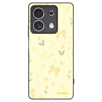 Picasee Μαύρη θήκη σιλικόνης για Xiaomi Redmi Note 13 4G - Honey Blossom