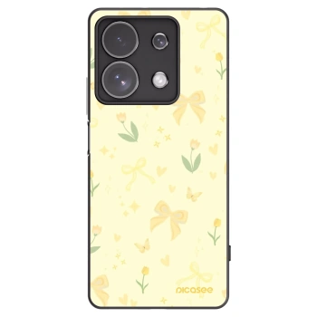 Picasee Μαύρη θήκη σιλικόνης για Xiaomi Redmi Note 13 Pro 4G - Honey Blossom