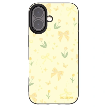 Picasee Μαύρη θήκη σιλικόνης για Apple iPhone 16 - Honey Blossom