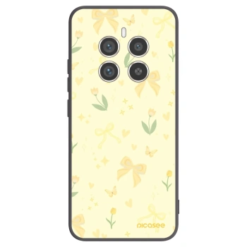 Picasee Μαύρη θήκη σιλικόνης για Realme 12 Pro 5G - Honey Blossom