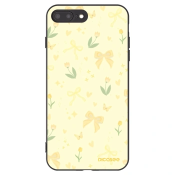 Picasee Μαύρη θήκη σιλικόνης για Apple iPhone 8 Plus - Honey Blossom
