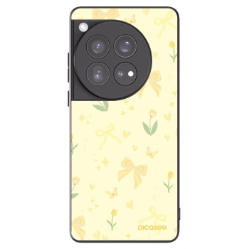 Picasee Μαύρη θήκη σιλικόνης για OnePlus 12 5G - Honey Blossom