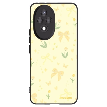 Picasee Μαύρη θήκη σιλικόνης για Honor 200 Pro 5G - Honey Blossom