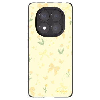 Picasee Μαύρη θήκη σιλικόνης για Xiaomi Redmi Note 14 Pro+ 5G - Honey Blossom