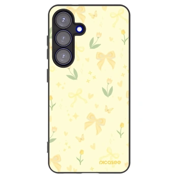 Picasee Μαύρη θήκη σιλικόνης για Samsung Galaxy S25 5G - Honey Blossom