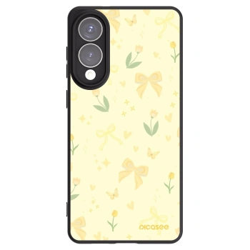 Picasee Μαύρη θήκη σιλικόνης για Samsung Galaxy S25 Edge 5G - Honey Blossom