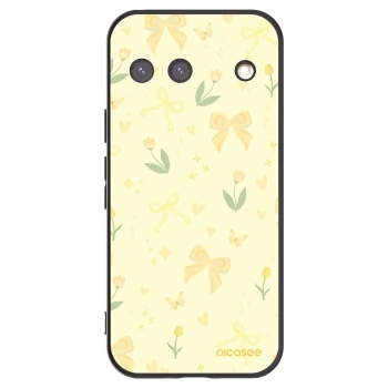Picasee Μαύρη θήκη σιλικόνης για Google Pixel 9 - Honey Blossom