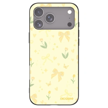 Picasee Μαύρη θήκη σιλικόνης για Apple iPhone 17 Pro Max - Honey Blossom