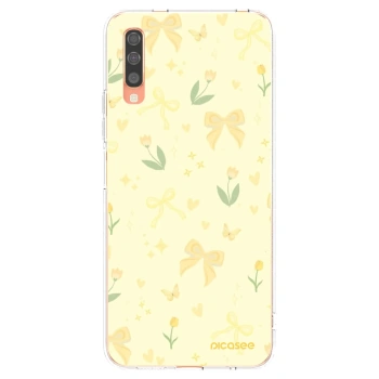 Picasee διαφανής θήκη σιλικόνης Samsung Galaxy A70 A705F - Honey Blossom