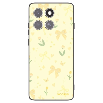 Picasee Μαύρη θήκη σιλικόνης για Motorola Edge 60 Pro - Honey Blossom