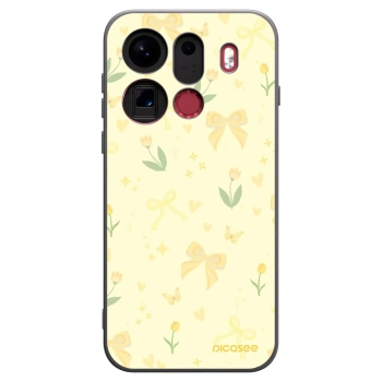 Picasee Μαύρη θήκη σιλικόνης για OPPO Find X9 Pro - Honey Blossom