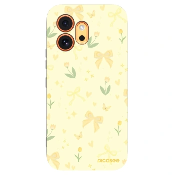 Picasee Μαύρη θήκη σιλικόνης για Honor 600 - Honey Blossom