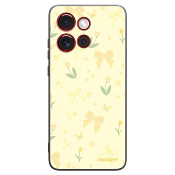 Picasee Μαύρη θήκη σιλικόνης για Motorola Edge 60 Neo 5G - Honey Blossom