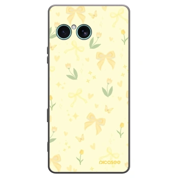 Picasee Μαύρη θήκη σιλικόνης για Sony Xperia 10 VII - Honey Blossom