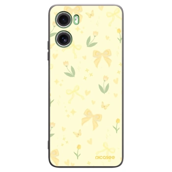 Picasee Μαύρη θήκη σιλικόνης για Motorola Moto G06 - Honey Blossom