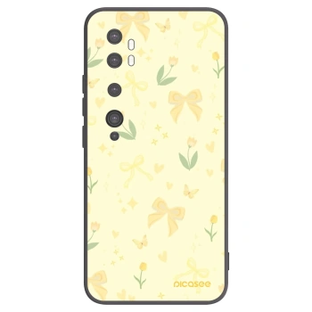 Picasee Μαύρη θήκη σιλικόνης για Xiaomi Mi Note 10 (Pro) - Honey Blossom