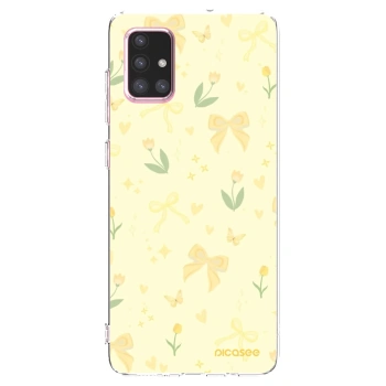 Picasee διαφανής θήκη σιλικόνης Samsung Galaxy A71 A715F - Honey Blossom