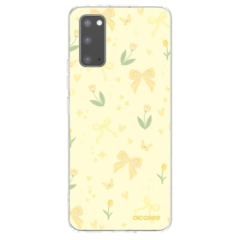 Picasee διαφανής θήκη σιλικόνης Samsung Galaxy S20 G980F - Honey Blossom