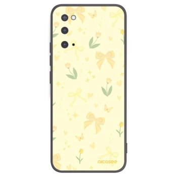 Picasee Μαύρη θήκη σιλικόνης για Samsung Galaxy S20 G980F - Honey Blossom