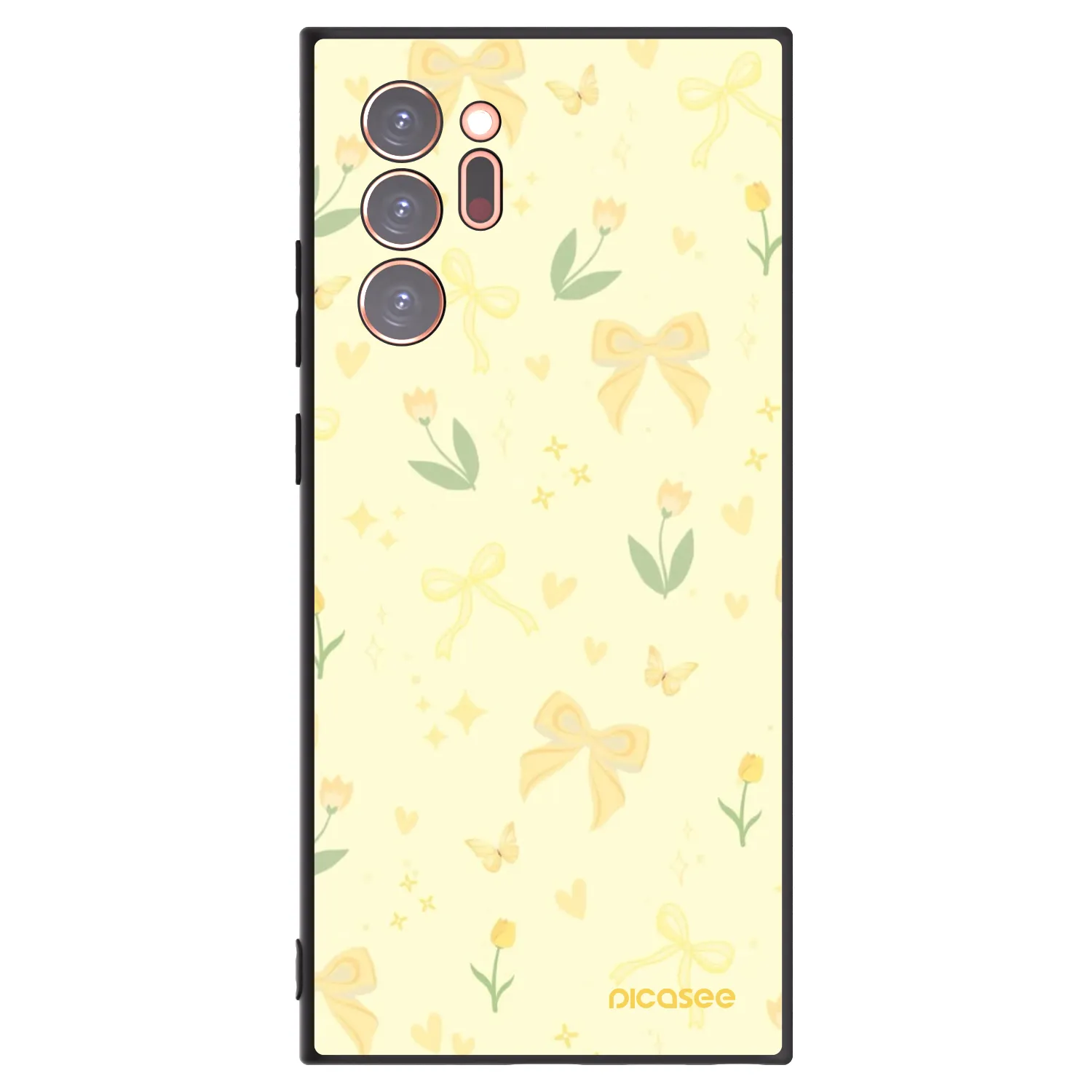 Picasee Μαύρη θήκη σιλικόνης για Samsung Galaxy Note 20 Ultra - Honey Blossom