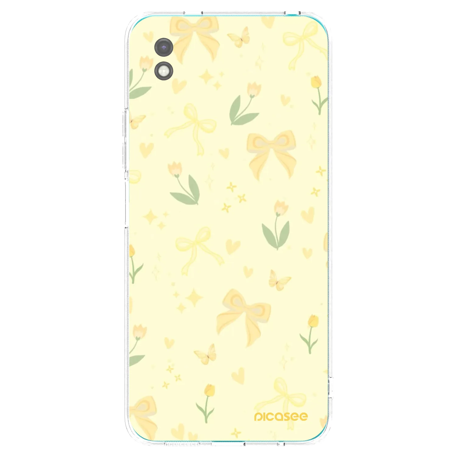 Picasee Μαύρη θήκη σιλικόνης για Xiaomi Redmi 9A - Honey Blossom