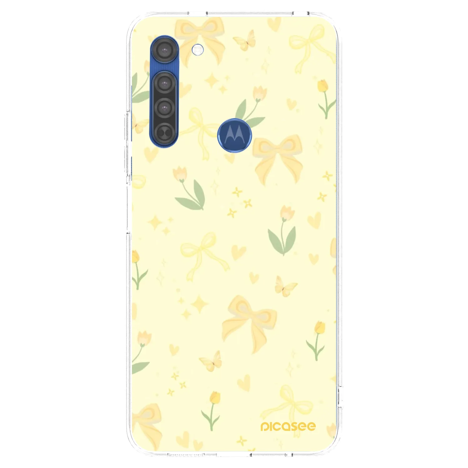 Picasee διαφανής θήκη σιλικόνης Motorola Moto G8 - Honey Blossom