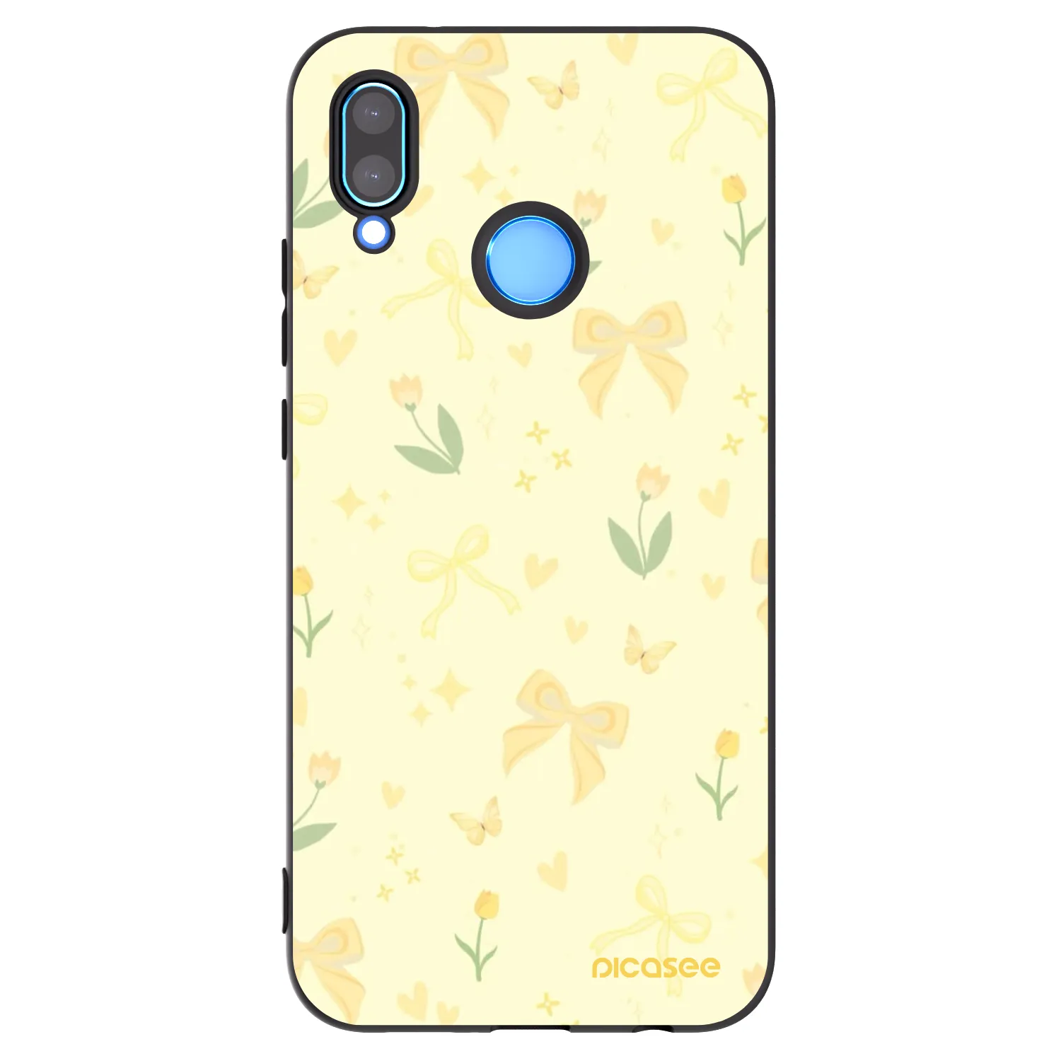 Picasee Μαύρη θήκη σιλικόνης για Huawei P20 Lite - Honey Blossom