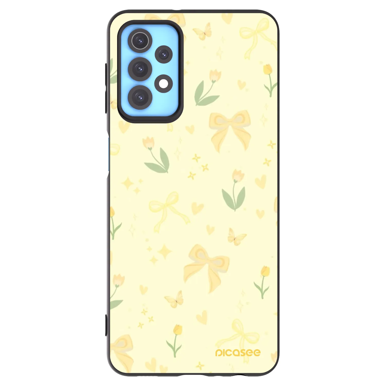 Picasee Μαύρη θήκη σιλικόνης για Samsung Galaxy A32 4G SM-A325F - Honey Blossom