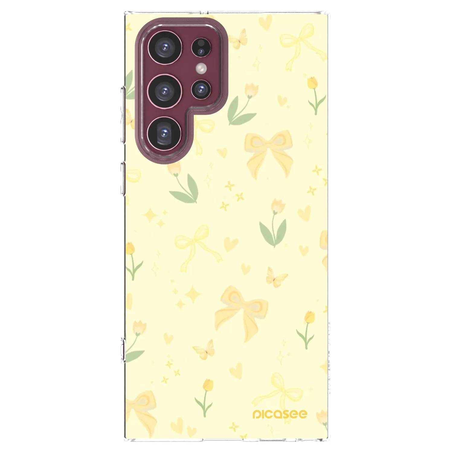 Picasee διαφανής θήκη σιλικόνης Samsung Galaxy S22 Ultra 5G - Honey Blossom