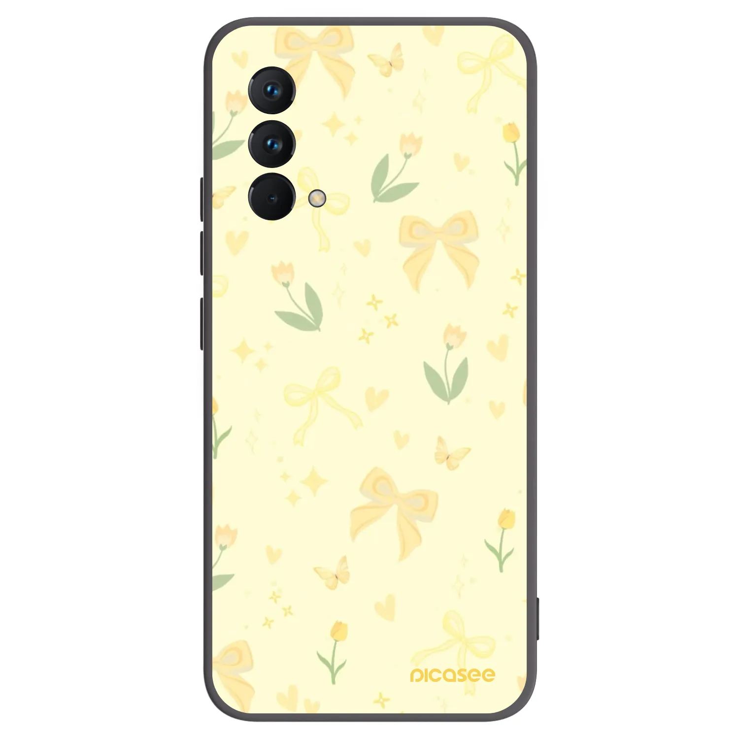 Picasee Μαύρη θήκη σιλικόνης για Realme GT Master Edition 5G - Honey Blossom