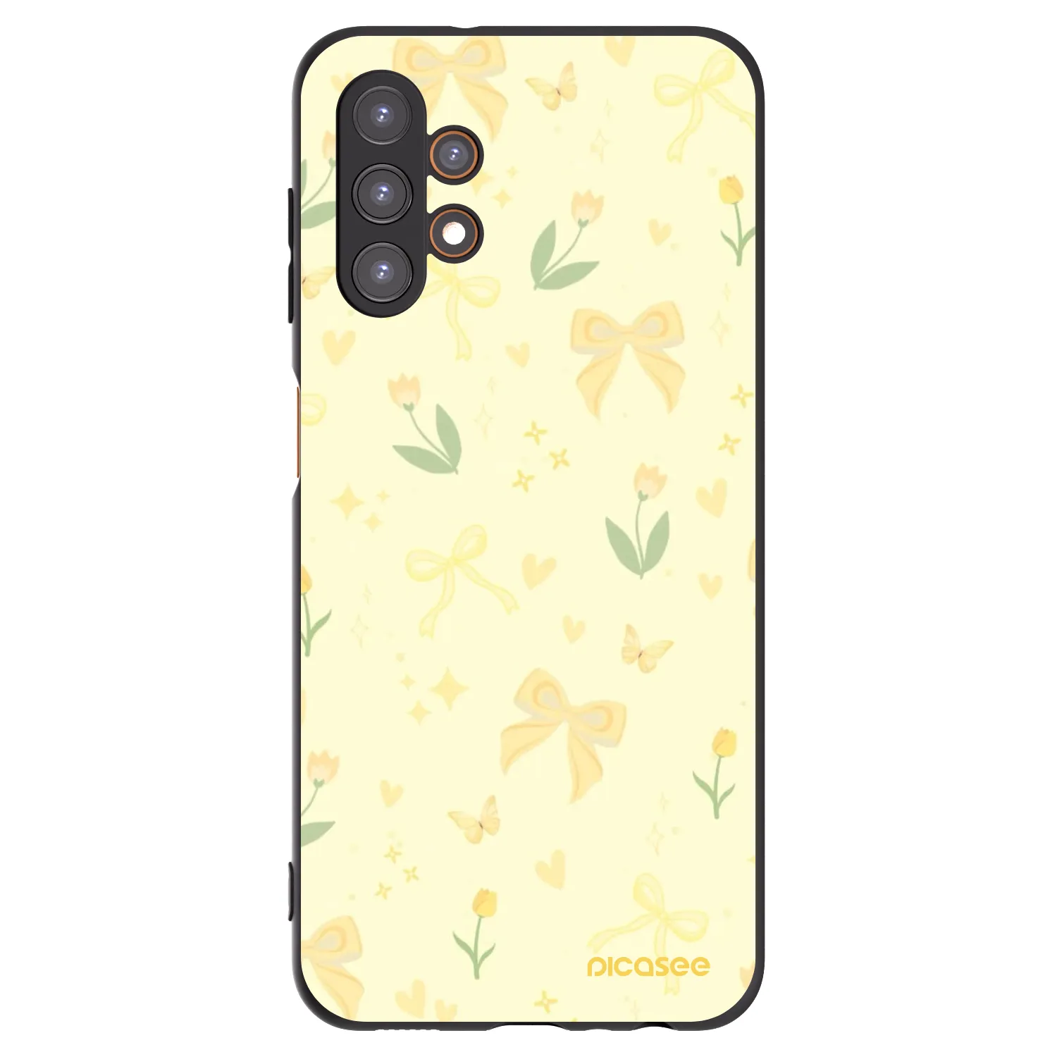 Picasee Μαύρη θήκη σιλικόνης για Samsung Galaxy A13 4G A135 - Honey Blossom