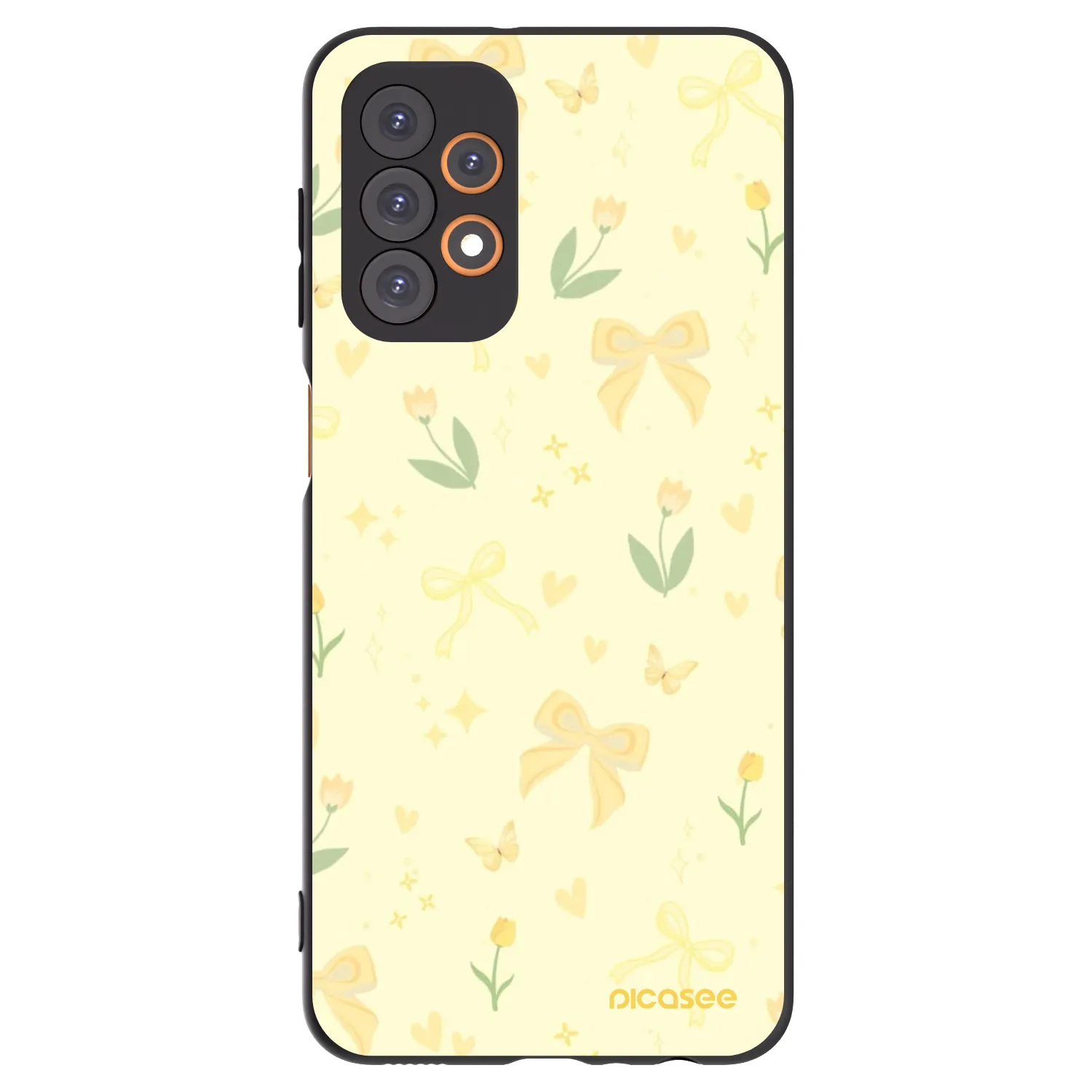 Picasee Μαύρη θήκη σιλικόνης για Samsung Galaxy A23 A235F 4G - Honey Blossom