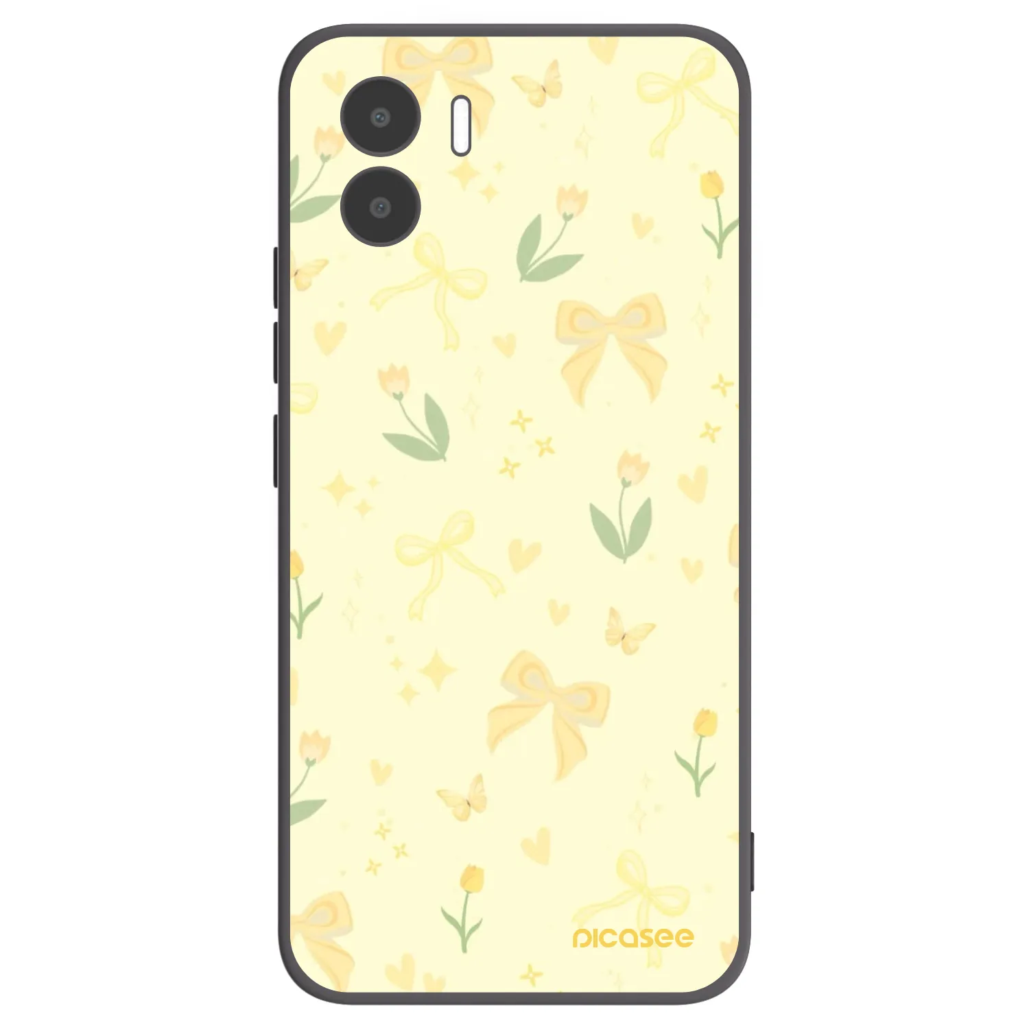 Picasee Μαύρη θήκη σιλικόνης για Xiaomi Redmi A1 - Honey Blossom