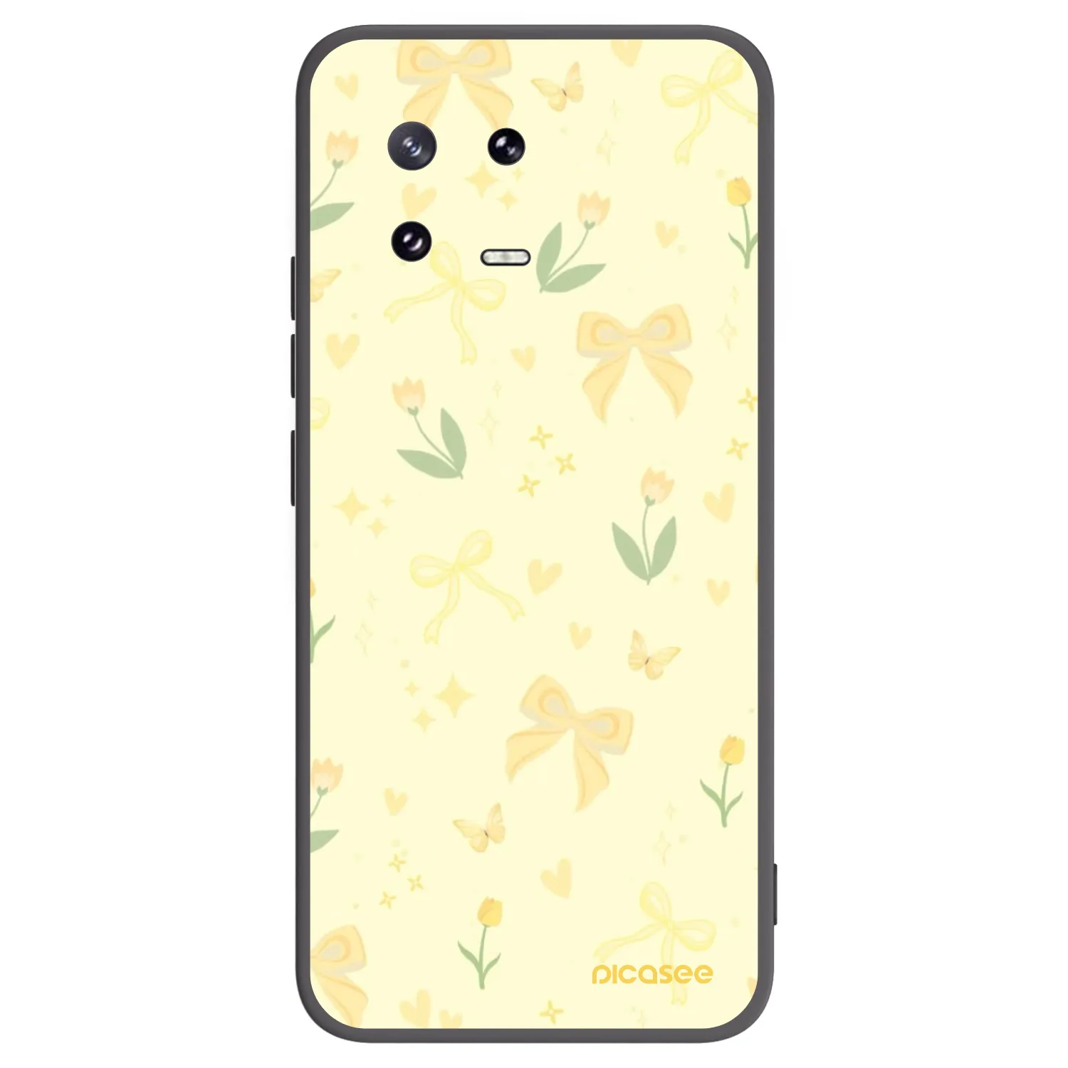 Picasee Μαύρη θήκη σιλικόνης για Xiaomi 13 Pro - Honey Blossom