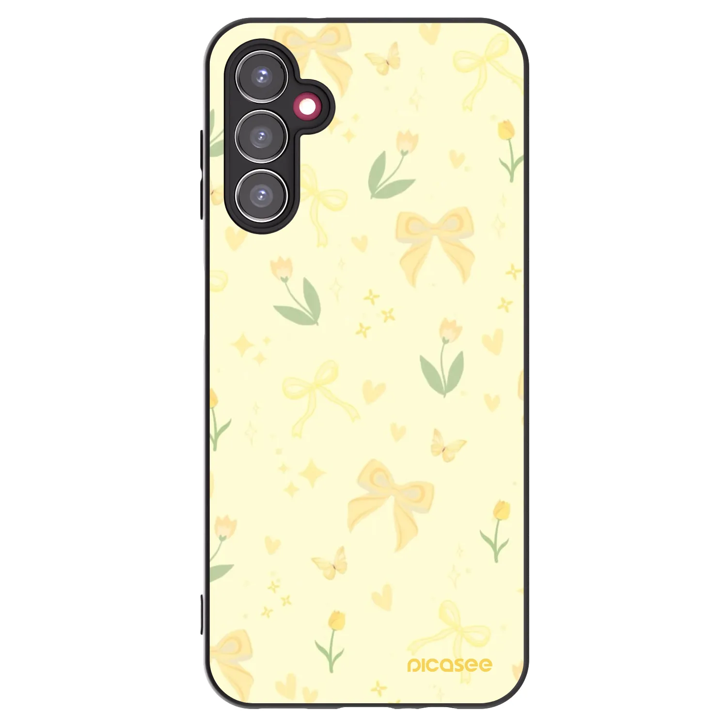 Picasee Μαύρη θήκη σιλικόνης για Samsung Galaxy A14 5G A146P - Honey Blossom