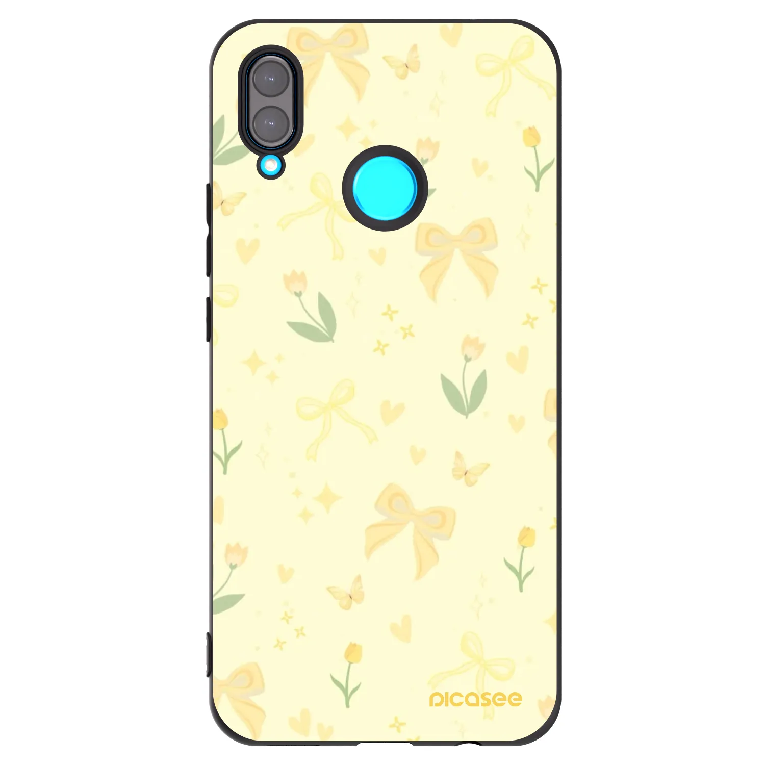 Picasee Μαύρη θήκη σιλικόνης για Huawei Nova 3 - Honey Blossom