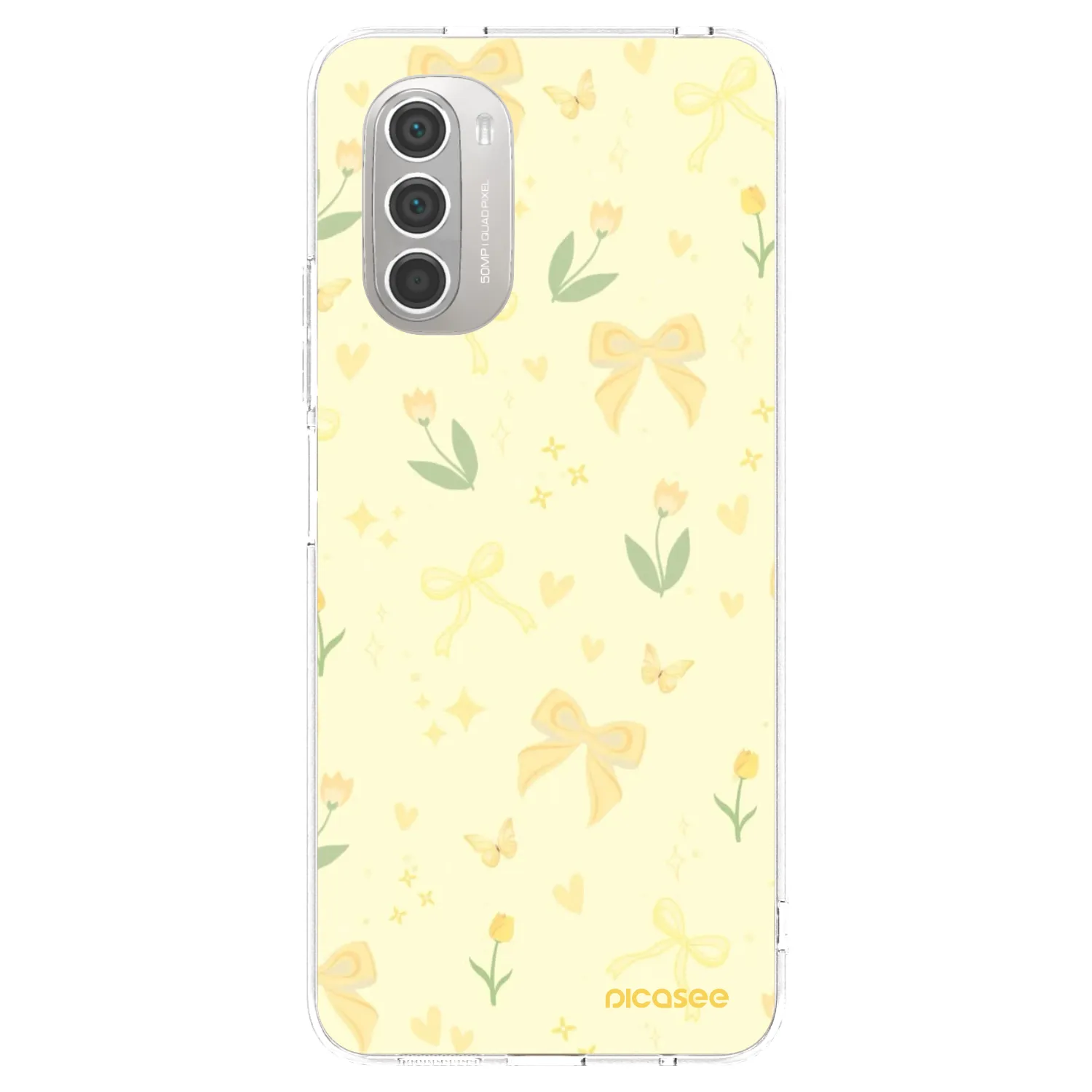 Picasee διαφανής θήκη σιλικόνης Motorola Moto G51 - Honey Blossom