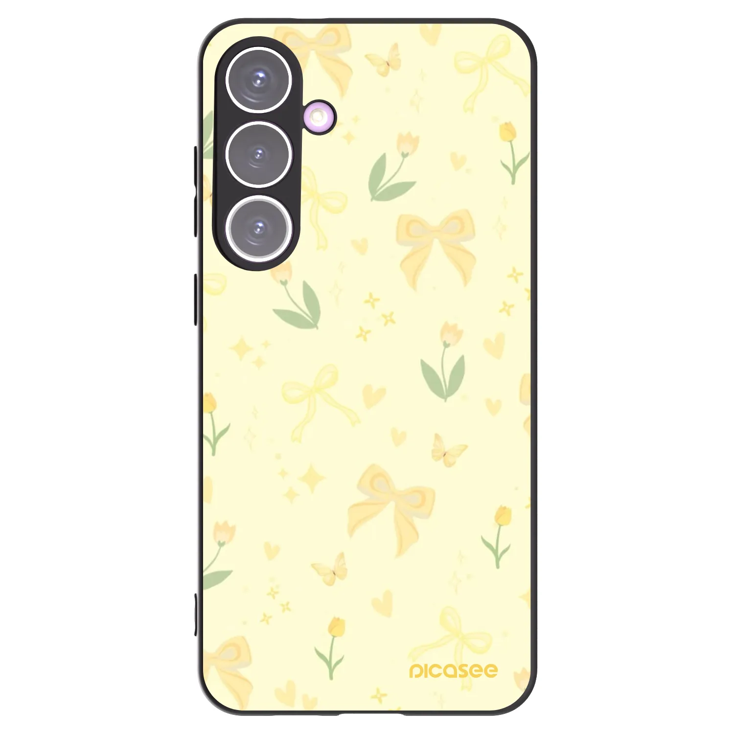 Picasee Μαύρη θήκη σιλικόνης για Samsung Galaxy S24+ S926B 5G - Honey Blossom