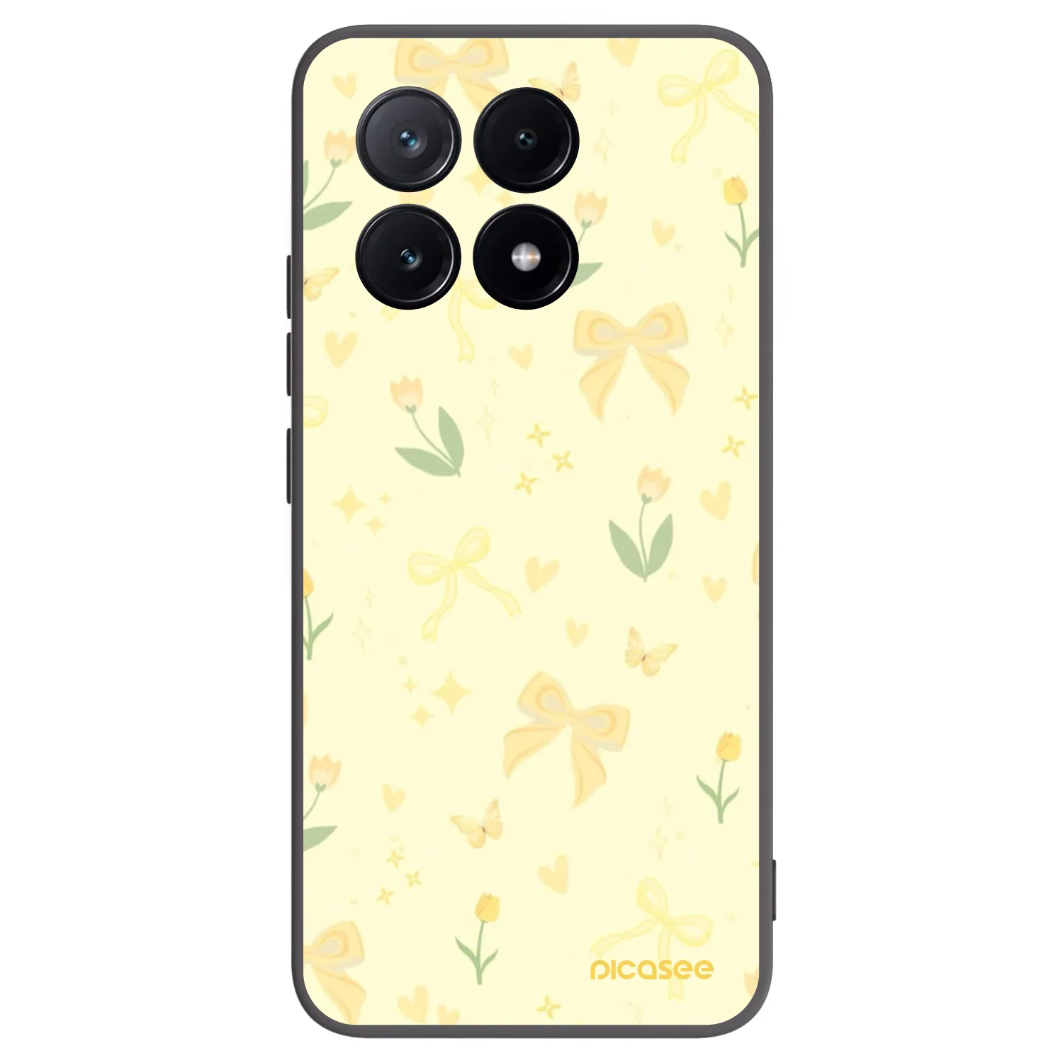 Picasee Μαύρη θήκη σιλικόνης για Xiaomi Poco X6 Pro - Honey Blossom