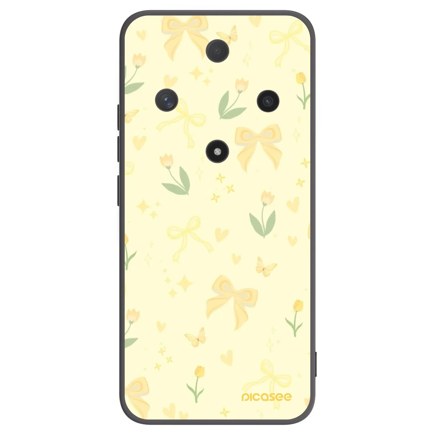 Picasee Μαύρη θήκη σιλικόνης για Honor Magic6 Lite 5G - Honey Blossom